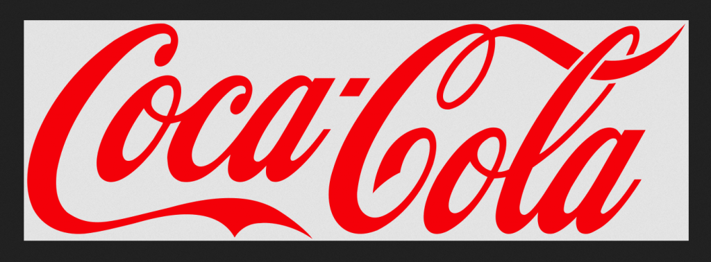 Coca-Cola emblem is instantly recognizable,